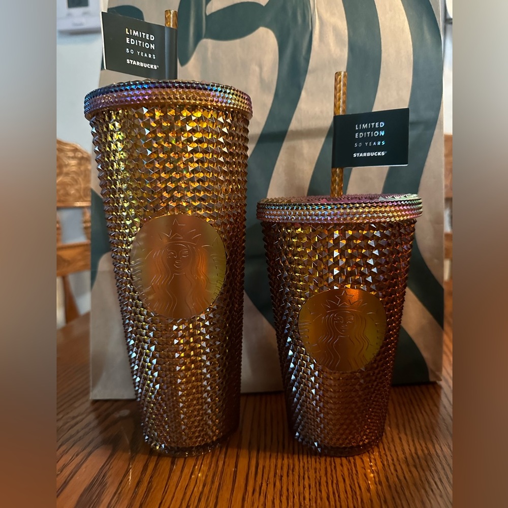 Starbucks 50th limited edition honeycomb 24oz & 16oz cold cup